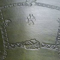 Handcrafted Leather Bracer - Standard - Nature stamps