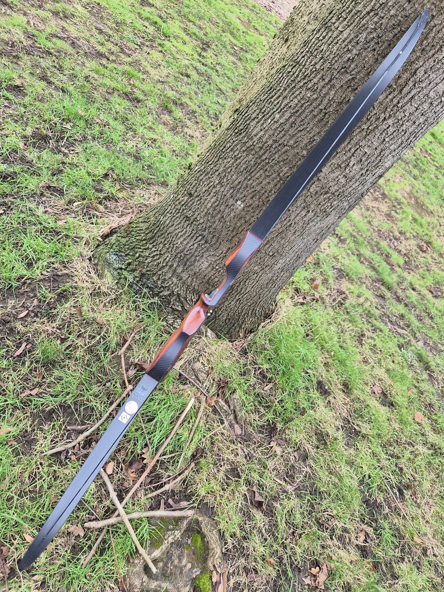 KG Archery Phantom recurve riser with NX-55 carbon limbs 60" 32# draw second hand - SOLD