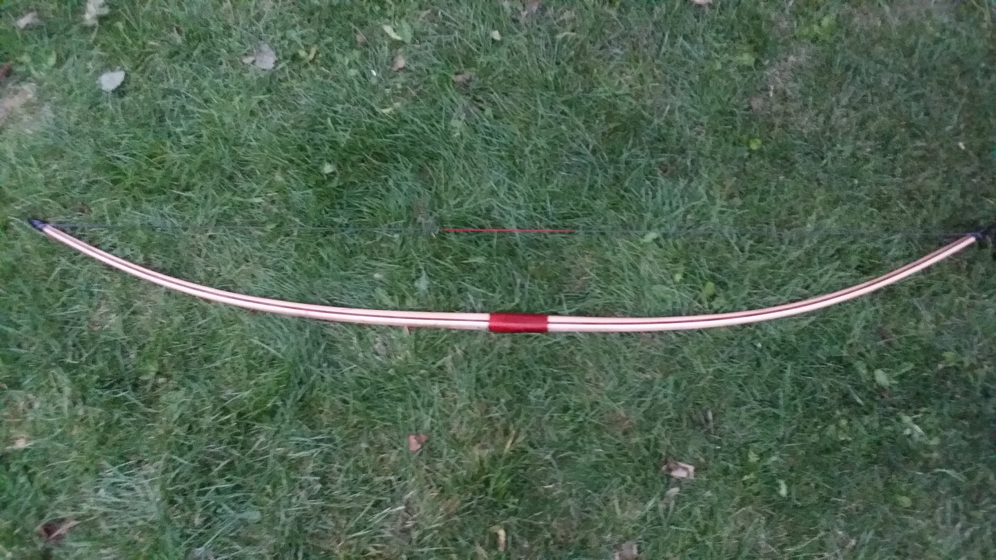 Tri Laminate Longbow - 78" - 45# @28" - Hickory