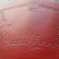 Handcrafted Leather Bracer - Standard - Dragon/Hammer stamps