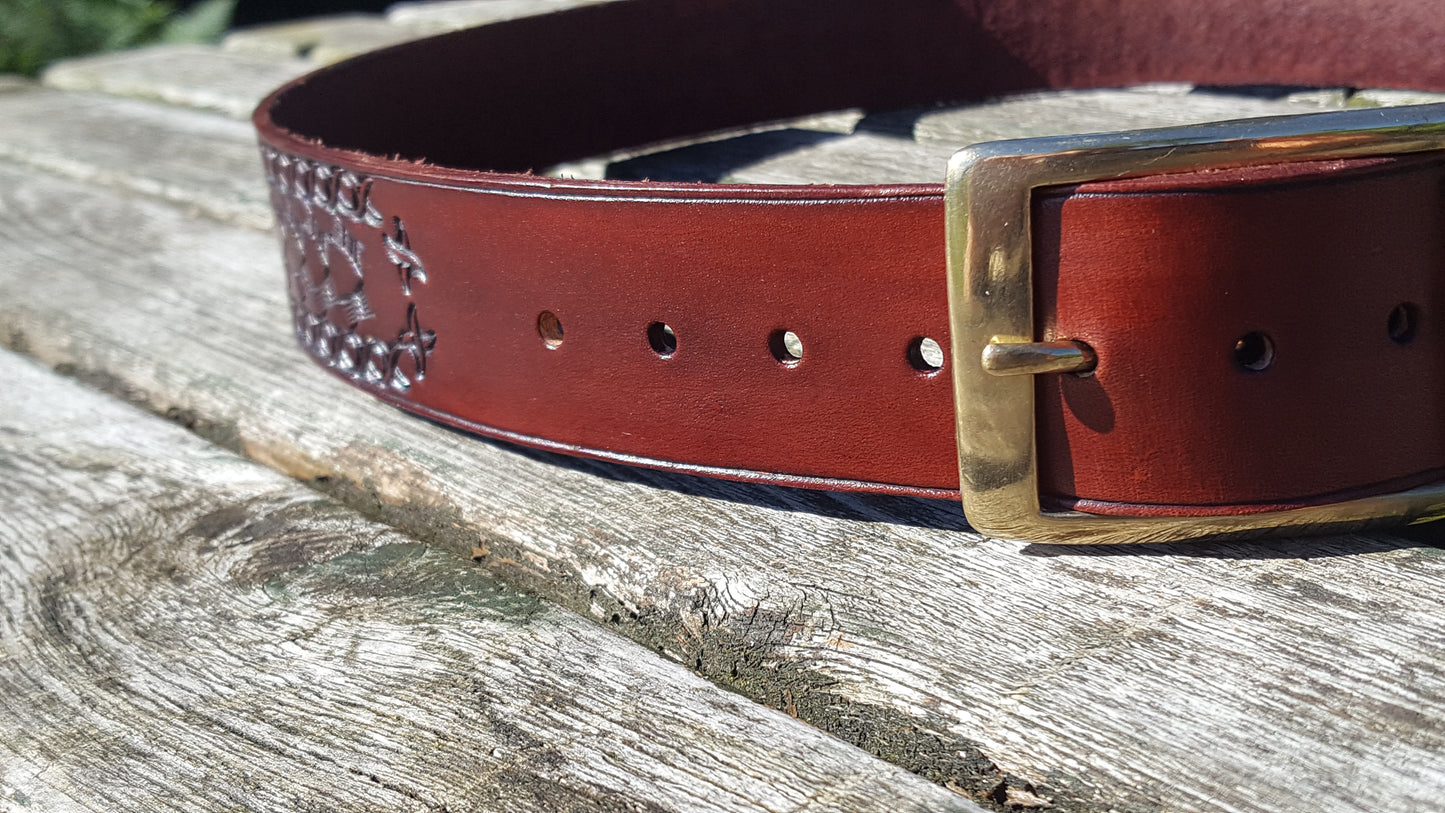 Leather Belt - Arrow Design