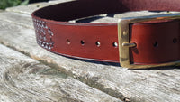Leather Belt - Arrow Design
