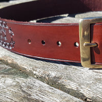 Leather Belt - Arrow Design