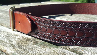 Leather Belt - Arrow Design