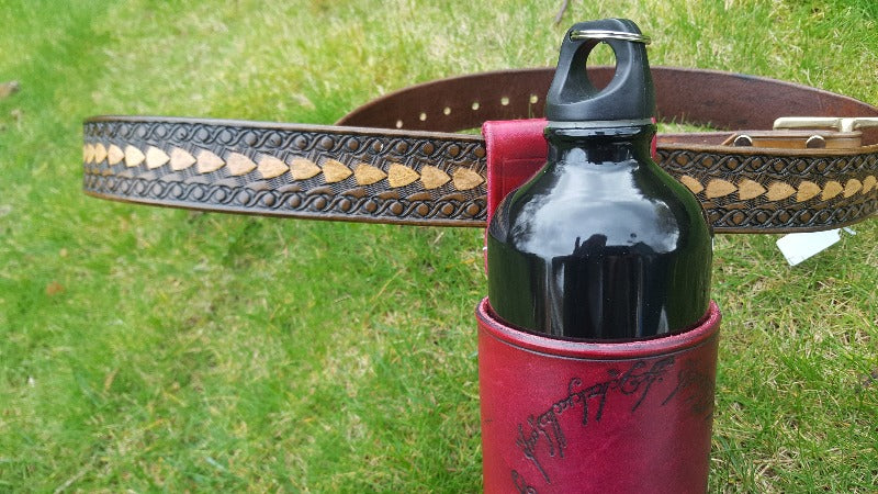 Custom Made leather bottle carrier