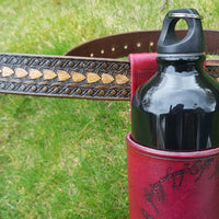 Custom Made leather bottle carrier