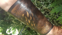 Handcrafted Leather Bracer - Game of Thrones - House Stark
