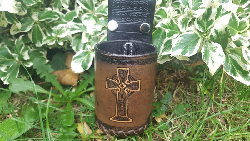 Custom Made leather bottle carrier