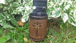 Custom Made leather bottle carrier