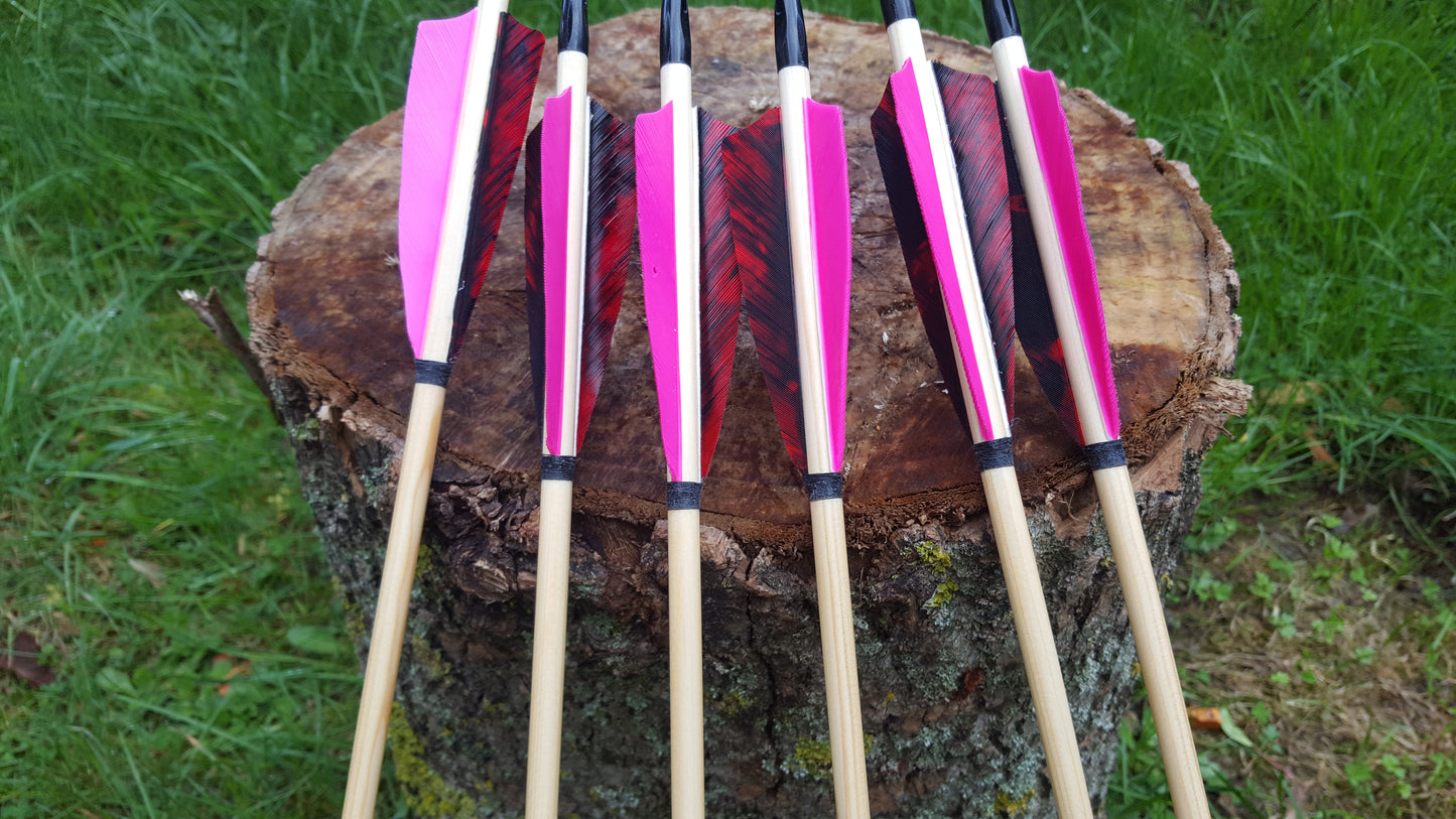 Premium wooden arrows - traditional and longbow archery