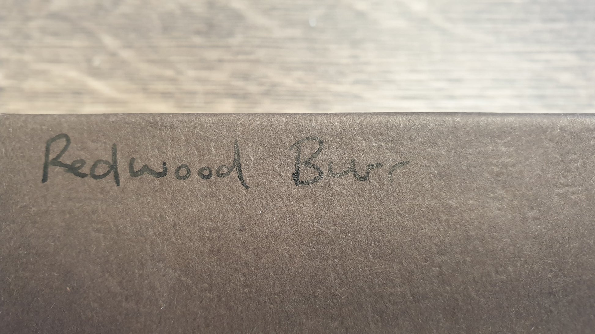 The Woodburr Workshop Redwood Burr finger tab