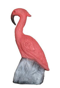 3D field archery target LG Leitold Gamut flamingo standing on rock base 